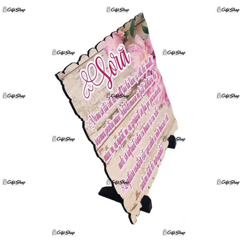 .placheta lemn personalizata dimensiune 218x218 mm